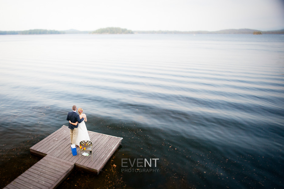 Vermont wedding photographer judd lamphere shoots a portrait of jen and nate at upper saranac lake, new york.