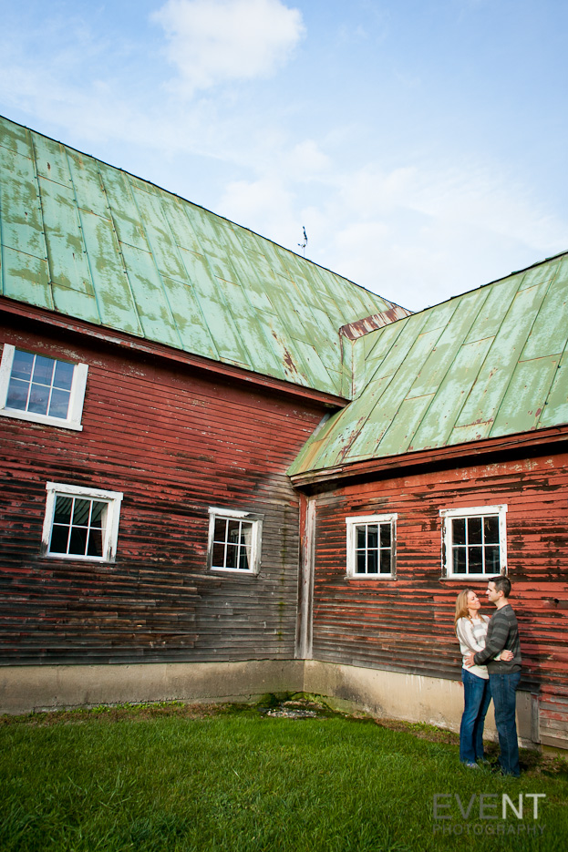 Kirsten and Alex foliage fall engagement session near Woodstock. by Vermont wedding photographers at Eve Event Photography